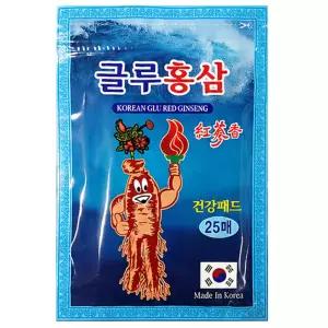 JS 글루홍삼건강패드 25매 대전탑산업 홍삼향 붙이는 국산한방