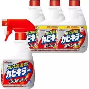 일본 존슨 카비키라 곰팡이 제거제 본체 1병 리필 3병 세트 400ml x 4개