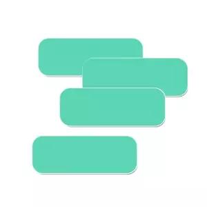 사각테트라 자석보드 민트 1P 수업 회의 씽킹보드 고무자석 수업화이트보드 (WD5932C)