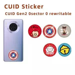 CUID Android App MCT 수정 NFC 1k S50 태그 13.56MHz 재기록 가능 카드 Keyfob 블록 0 쓰기 14443A 스티커
