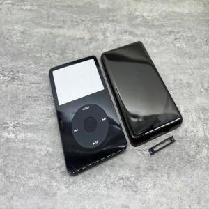 아이팟 5 세대 비디오용 블랙 전면 페이스 플레이트 후면 케이스 하우징, 클릭 휠 센터 단추, 30GB, 80GB