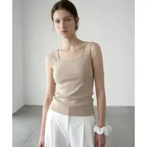 매장정품 룩캐스트 LOOKAST 클로에 스퀘어 넥 슬리브리스 니트 SQUARE NECK S리 LEEVELESS KNIT_s LK2EMTKT
