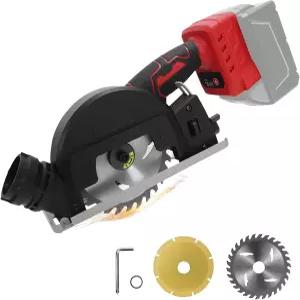 밀워키호환 18V 배터리용 무선 미니 원형 톱 4인치 브러시리스 파워 12 000RPM 소형 칼날 2개 금속 목재