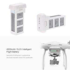 DJI 팬텀 3 Professional/3/Standard/Advanced용 드론 배터리 15.2V 4500mAh LiPo 4S 지능형 최대