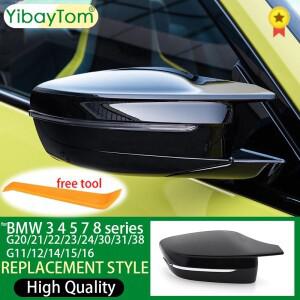 BMW 3 5 7 8 시리즈 G20 G21 G28 320d 330e 330i G30 G38 G11 G12 G15 G16 자동차 사이드 윙 미러 커버 후