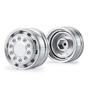 타미야 트레일러 트랙터 트럭 RC 앞바퀴 림(실버) 1/14용 RC-Hub 알루미늄 2Pcs