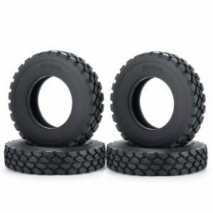 1/14 타미야 트랙터 트럭 트레일러 견인용 RC-Hub RC 고무 화물 4pcs 휠 (22mm) 타이어