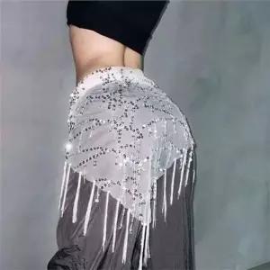 [라일리여성의류] Rly 무용복 여성 랩 스커트 술장식 무대 랩 스커트