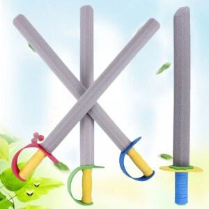 4 개 거품 칼 방패 세트 전사 완구 코스프레 KIDS 척 PROOPS 플레이 성능 무기