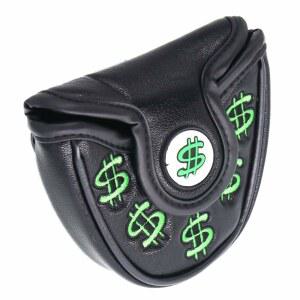 HISTAR Scotty Cameron Odyssey 2ball용 Cash Money 말렛 퍼터 커버 헤드커버 (블랙 + 그린)