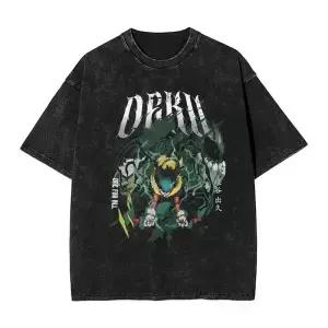 레트로 마이 HHeros Academias Tshirt 남성 티셔츠 코튼 반팔 카츠키 바쿠고 미도리야스 이즈쿠스 선물