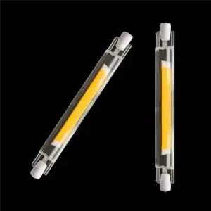 디 밍이 가능한 LED R7S 유리 튜브 COB 전구 78MM 5W 40W 옥수수 램프 J78 J8 할로겐 빛 교체 50W 90W 220V