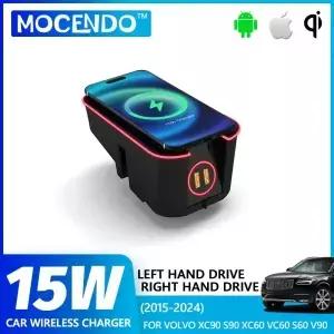 볼보 XC90 S90 V90 S60 V60 C60 2052024 액세서리용 차량 무선 충전기 휴대폰 충전 거치대