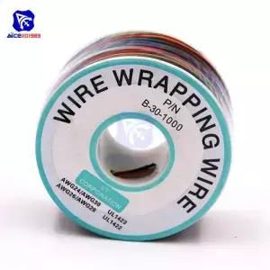 Diymo 와이어 랩핑 B301000 UL1423 절연 케이블 250M 30 AWG 8 색 0.25mm 구리 주석 도금 솔리드 라인