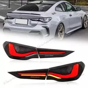 BMW 4 시리즈 G22 G23 G26 G82 G83 M4 425i 430 440i 20202024용 LED 테일램프 세트 (후미등 자동차 라이트