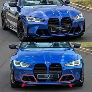 BMW M3 M4 G80 G82 G83 20202024 차량용 앞 덕트 범퍼 사이드 에어벤트 트림 안개등 램프 후드 흡기 프레임