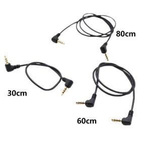 3.5mm TRRS 4극 90 ° 남성 각도 3 링 잭 직각 오디오 변환기 어댑터 케이블 코드 골드