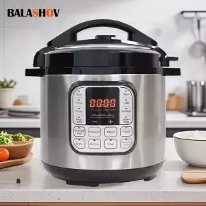 5L 전기 압력 밥솥 스테인레스 스틸 스마트 멀티 쿠커 주방 슬로우 스팀 냄비 음식 따뜻하게 220V