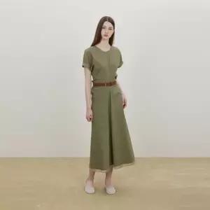 [롯데백화점]DEWL 벨티드 라운드넥 원피스 D262MSE045