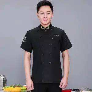 요리사 유니폼 로고 레스토랑 맞춤 요리 의류 셔츠 남성/여성용 반팔 재킷 작업 상의