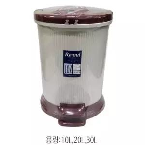 청소용품 IS-SA 브니엘 파스텔 원페달 휴지통 30L