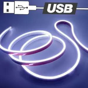 화이트 USB전원 실리콘 면발광 무드등 LED바 200cm