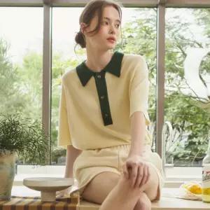 웬즈데이오아시스 W/Cool Washable Venezia Collar Knit_3Color