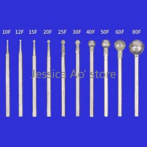 60pcs 0.5-8mm F 라운드 볼 다이아몬드 그라인딩 헤드 옥 조각 도구, 전기 밀 로터리 버 펜 Dremel
