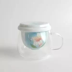하늘꽃 유리머그다기 티포트 400ml 다도구 차도구 (W41BF9A)