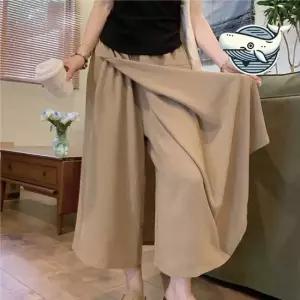 편안한 허리밴딩 와이드 다리통 바지 스타일 랩스커트 밴딩랩스커트 랩스커트바지