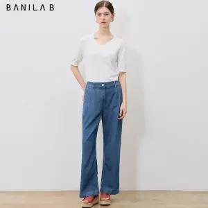 [바닐라비(BANILAB)] 린넨 썸머 와이드 데님팬츠 (택가격: 99000원)