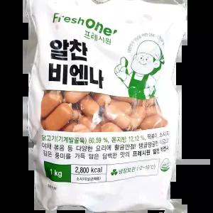 비엔나소시지 (프레시원 냉장 New 1K) 프랑크소시지 윌나소시지 명절용 쫄깃한맛 일식당 분식점소시지