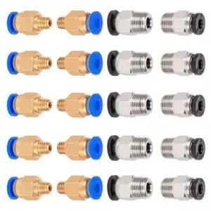 Creality Ender 3/3 Pro/3 V2 5/5 Plus CR-10 3D 프린터 부품 용 10Pcs PC4-M6 공압 피팅