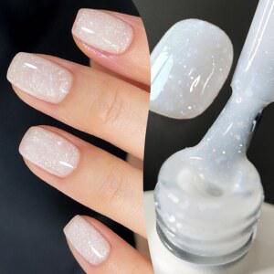 본 프리티 10ml 스노우 글리터 젤리 젤 폴리쉬 크리스마스 베르니 세미 퍼머넌트 네일 아트 쏙 오프 UV 매니 용품