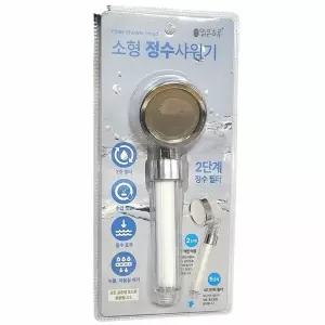 2단계 정수필터 녹물 이물질제거 절수효과 샤워기헤드