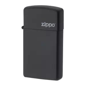 ZIPPO 지포 라이터 매트 로고 슬림 1618ZL 블랙 매트 정규 수입품