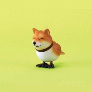 개새인형 강아지 소형 모형 버드 시바견 7cm 차량용 선물