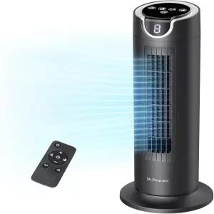 침실용 타워 선풍기 준비하기 리모컨이 있는 25dB 조용한 DC 블레이드리스 8단 속도 1-8시간 타이머 실내용