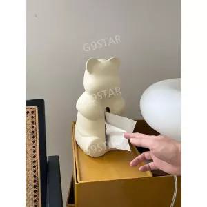 스튜디오 리모콘 티슈 테이블 케이스 화장지 곰돌이 보관함