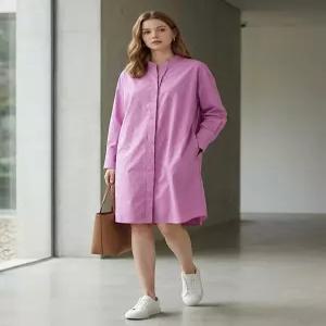 꼼빠니아시크릿 버튼 롱 셔츠 피스_CACS2WOP180