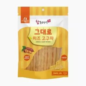 [반려] 강아지 그대로 치즈 고구마 연어맛 스틱 250g X2개 강아지간식 애견간식