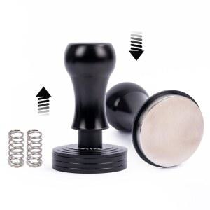 타미셋 스테인리스 스틸 커피 탬퍼 - 45.5MM / 51MM 53.5MM 58MM 58.5MM 멀티 사이즈 호환 홈 바리스타용 헤비 듀티 에스프레소 프레스 블랙