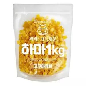 [펫] 트릿 고구마 영양 강아지 1P 큐브 건조 1kg 그대로