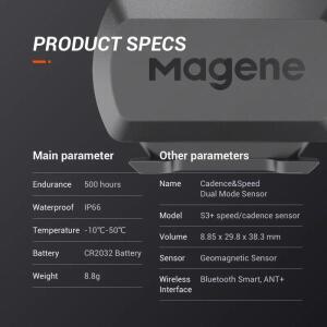 Magene 케이던스 센서 속도 S3  Bluetooth 컴퓨터 Garmin IGP Bryton 자전거 무선과 호환 가능