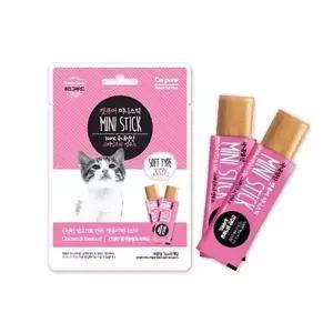 캣퓨어 미니스틱 닭가슴살 씨푸드 7g x 8ea 고양이 캣 냥이 사료 캔 영양