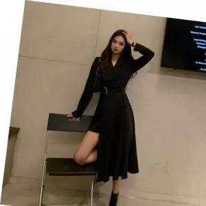 섹시한 트임 벨트 셔츠형원피스 원피스 여성 롱원피스