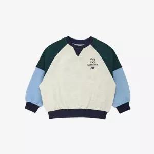 뉴발란스키즈 Merry corduroy배색 라글란 맨투맨 NK9CG1501U(50)Blue