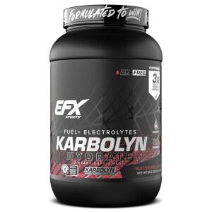 EFX 스포츠 카볼린 하이드레이트 | 탄수화물 분말 + 전해질 무설탕 음료 믹스 연료 및 수분 자극제 없음 66인분 (수박 웨이브)