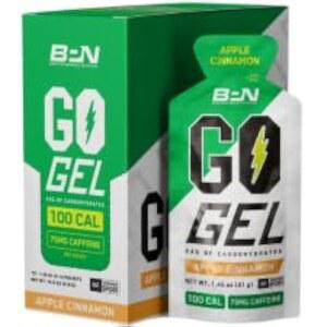 베어 퍼포먼스 뉴트리션, BPN Go 젤 내구성, 탄수화물 24g 및 팩당 100칼로리, 비건 + 글루텐 프리 러닝 젤, 1회 제공 팩 10개, 카페인이 함유된 사과 시나몬