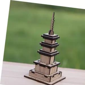 모형 나무 조립 건축 만들기 DIY 건물 석가탑